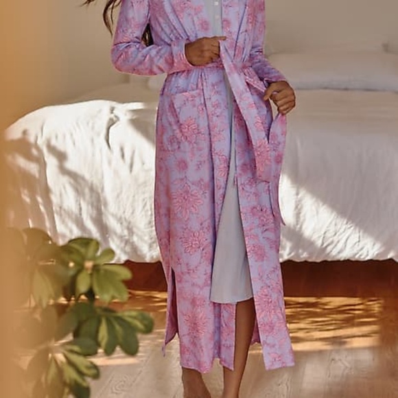 L(16/18) NEW Sleep Ultrasoft Patch-Pocket Robe NWT - Picture 2 of 7